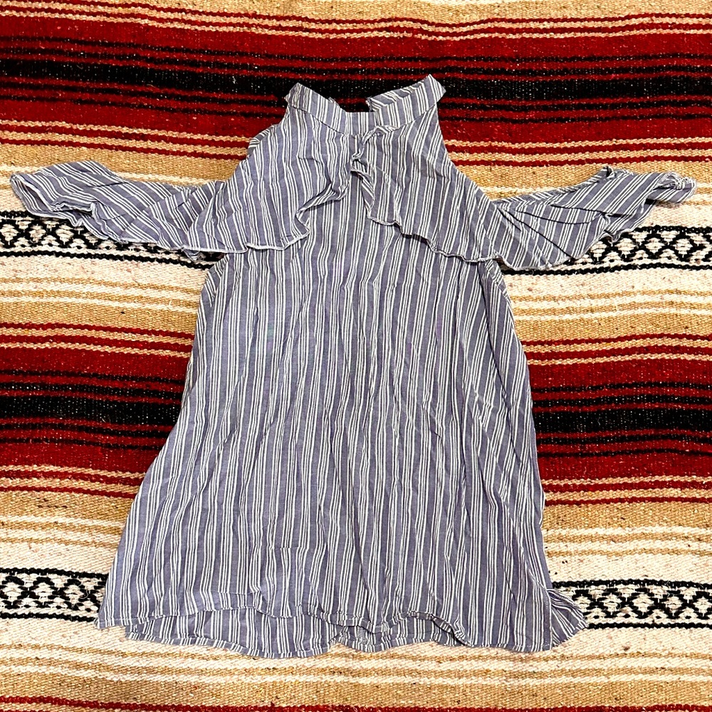 Blue & White Striped Top